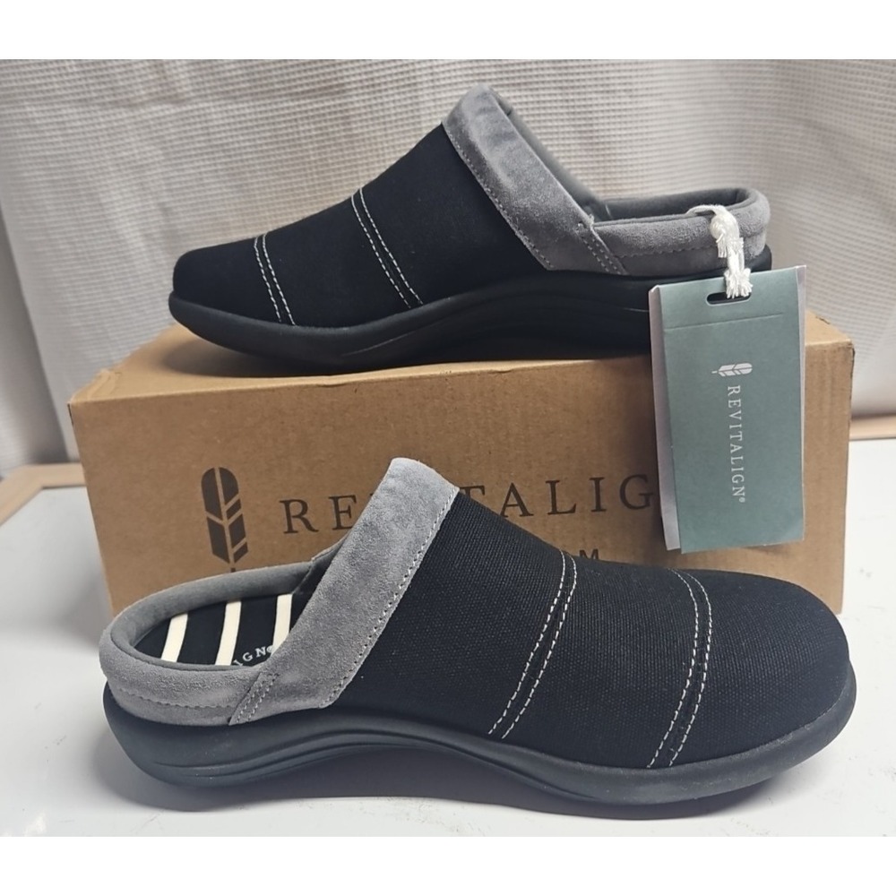 REVITALIGN Women Marina slip on closed toe shoes textile upper Sz 5B